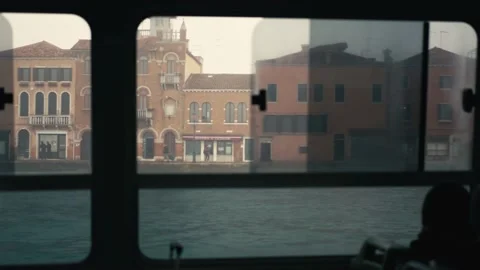 Venice ferry fog Stock Footage 182854615