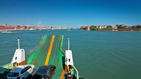 Venice Ferry Time Lapse Stock Footage 85866330