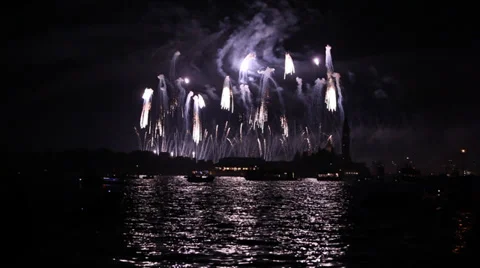 Venice fireworks Stock Footage 39251507