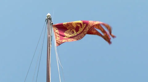 Venice flag 02 Stock Footage 33446189
