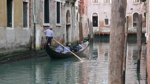 Venice Gondola Stock Footage 56839613