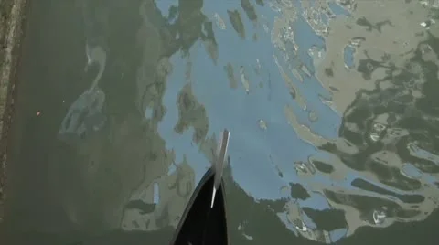 Venice Gondola passing below Stock-Footage 10568519