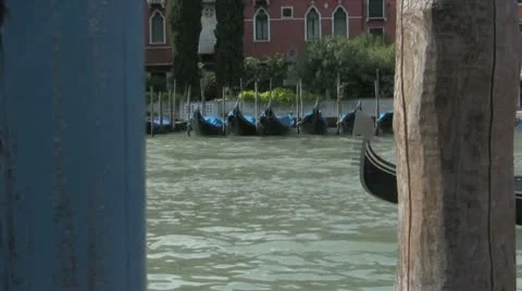 Venice Gondola passing Stock Footage 10568526