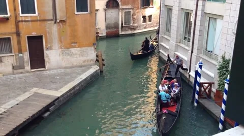 Venice gondola singer. Video stock 44182066