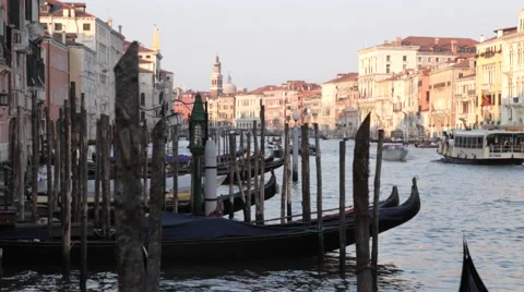 Venice Gondolas Stock Footage 65798130