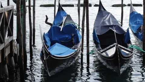 Venice gondolas Stock Footage 90073703