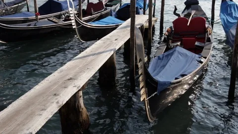 Venice gondolas Stock Footage 90073776