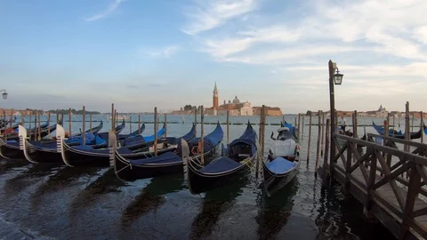 Venice Gondolas Stock Footage 99509794