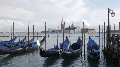 Venice with gondolas	 Stock Footage 255142151