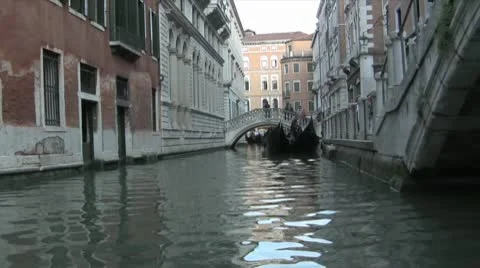 Venice Gondolas on the Water 2 Video stock 10568558