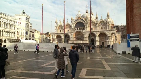 VENICE, ITALY - 25 DECEMBER 2023: Piazza San Marco in Venice Stock Footage 262189727