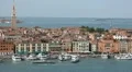 Venice, Italy Aerial View of Grand Canal, San Marco Tower, Square, Bridges HD Footage