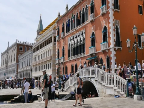 Venice Italy - of northern Italy’s Veneto region Stock Footage