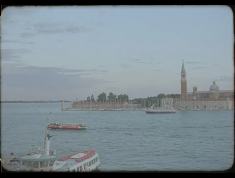 Venice lagoon 3. Balcony view. Evening shot. Laguna di Venezia Stock Footage 127749080