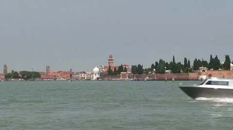 Venice Lagoon Boat Traffic Video stock 1059841
