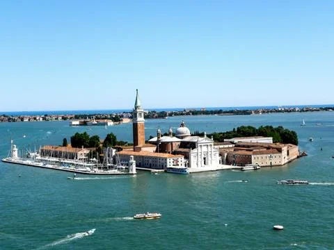 The Venice lagoon with its monuments, St. Mark's Square 写真素材