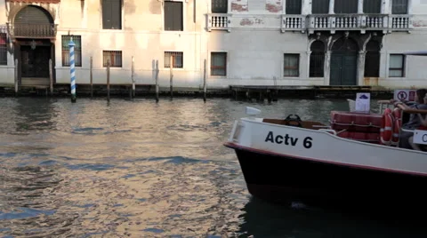 Venice Local Ferry Static Shot Stock Footage 65965862