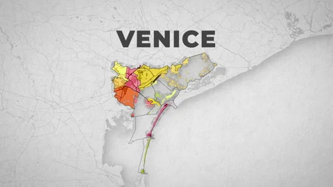 Venice (map) Stock Footage 260245518
