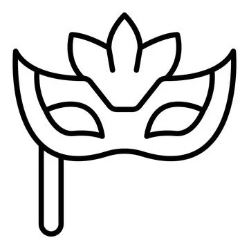 Venice mask icon outline vector. Carnival party Stock Illustration