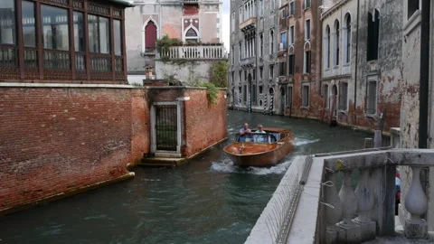 Venice. Motorboat. Stock Footage 289233287