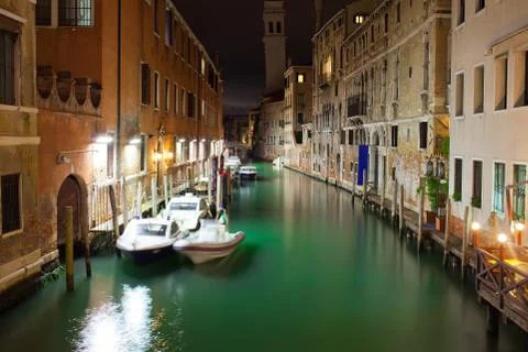 Venice at night Stock Photos