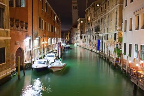 Venice at night Stock Photos