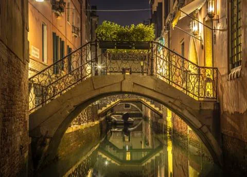 Venice by night Stock Photos