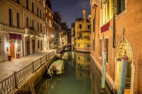 Venice by night. Stock Photos