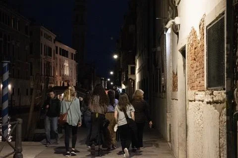 Venice at Night 库存照片