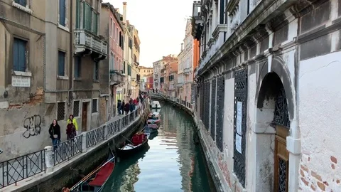 Venice old Canal Stock Footage 107939498