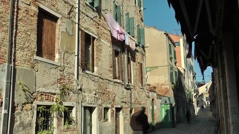 Venice, old street Stock Footage 72431136