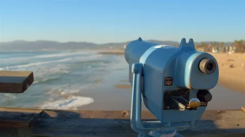 Venice Pier Binoculars Stock Footage 99522221