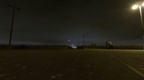 Venice pier at night Vídeo Stock 35286132