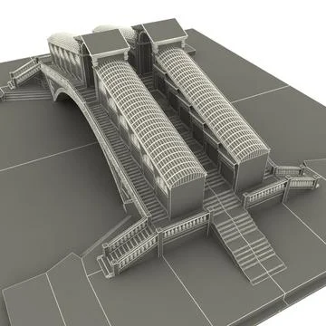 Venice Rialto Bridge 3D Model