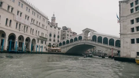 Venice Rialto Bridge Stock Footage 82613302