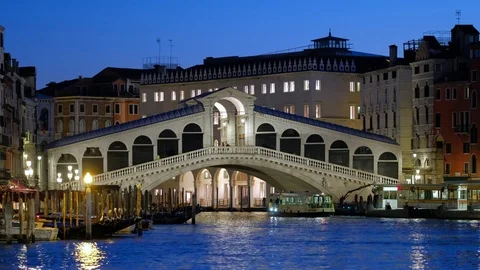 Venice - Rialto bridge Stock Footage 84856544