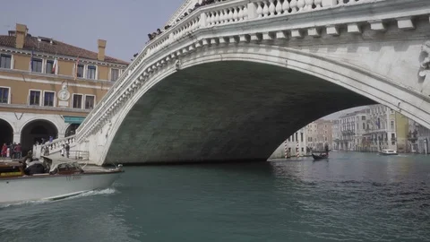 Venice Rialto Bridge Stock Footage 89737647