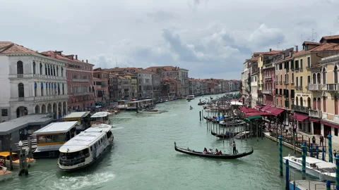 Venice from Rialto bridge Stock Footage 154561744
