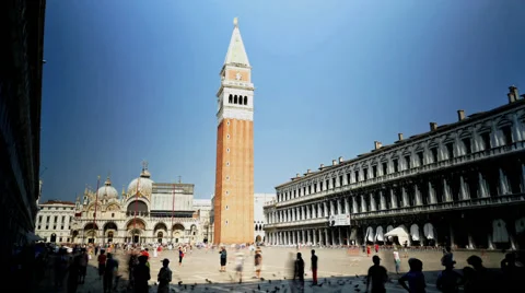 Venice San Marco square time-lapse Stock Footage 56570341