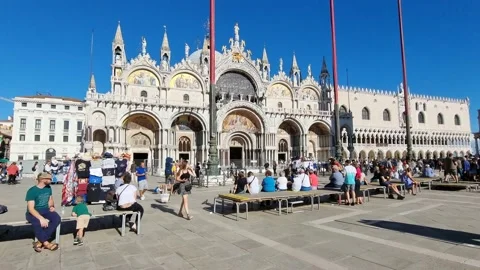 Venice, San Marco time lapse 1 Stock Footage 164858702
