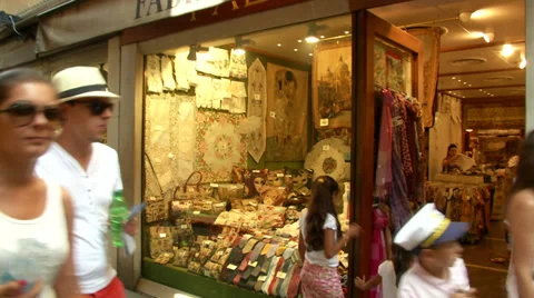 Venice shopping 03 Stock Footage 33443616