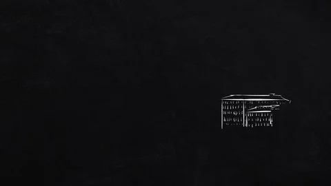 Venice skyline - self-drawing lines on black Stock Footage 109202629