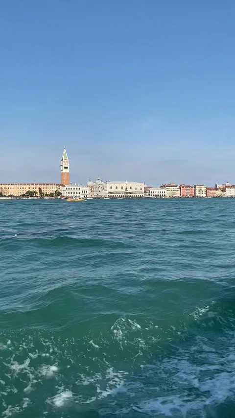 Venice skyline from water Stock Footage 142667662