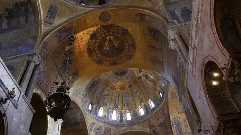 Venice, St Marks dome long shot. Stock Footage 70338482