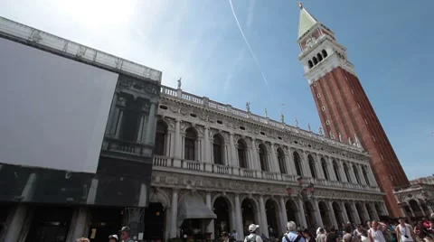 Venice St Marks Square pan P HD 1076 Stock Footage 7731472