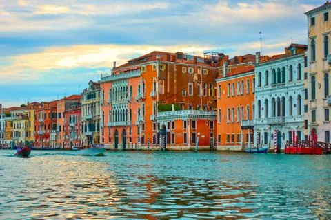 Venice at sundown Stock Photos
