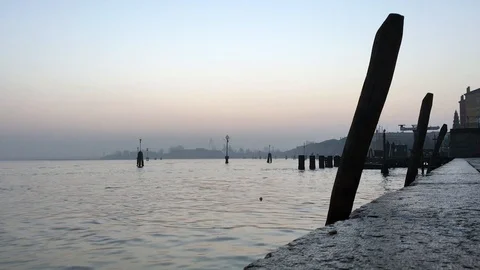 Venice sunrise Video stock 101555800