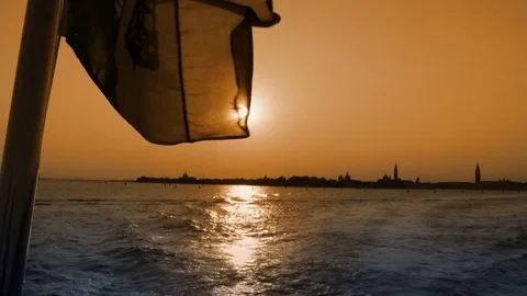 Venice at sunset Stock Footage 74929772
