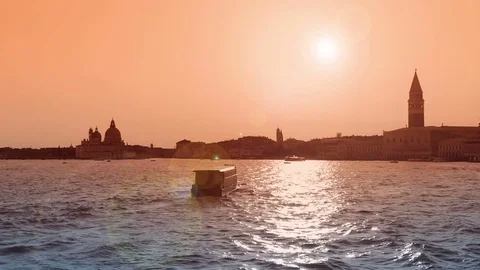 Venice at sunset Video stock 74949773