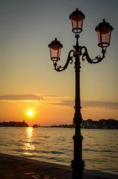 Venice sunset Stock-Fotos